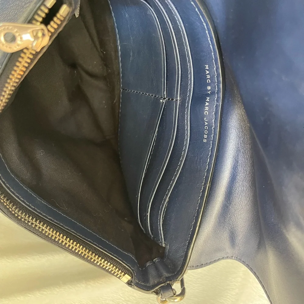 EUC Marc by Marc Jacobs blue leather crossbody bag
